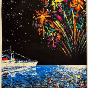 AFFICHES ORIGINALES - Tourisme - Paquebots Cie Gle Transatlantique – Bouvard – 1958