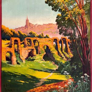 AFFICHES ORIGINALES - Tourisme - Saintes, Les Arènes – Charles Hallé – [1920]
