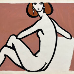 Maquette Originale, Les Parisiennes, Femme aux Boucles d'Oreilles – Bernard Villemot – [1970]