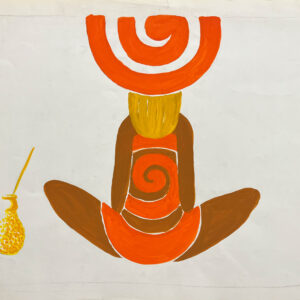 Maquette Originale, Orangina, Femme Blonde de Dos – Bernard Villemot – [1970]