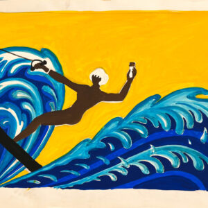 Maquette Originale, Bergasol, La Surfeuse – Bernard Villemot – [1975]