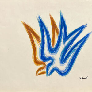 Dessin Original, Cognac Martell, Les Hirondelles – Bernard Villemot – [1968]