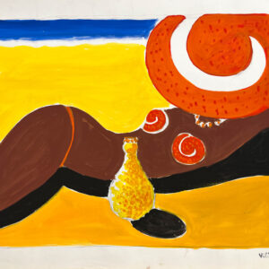 Maquette Originale, Orangina, Femme au Chapeau – Bernard Villemot – [1983]