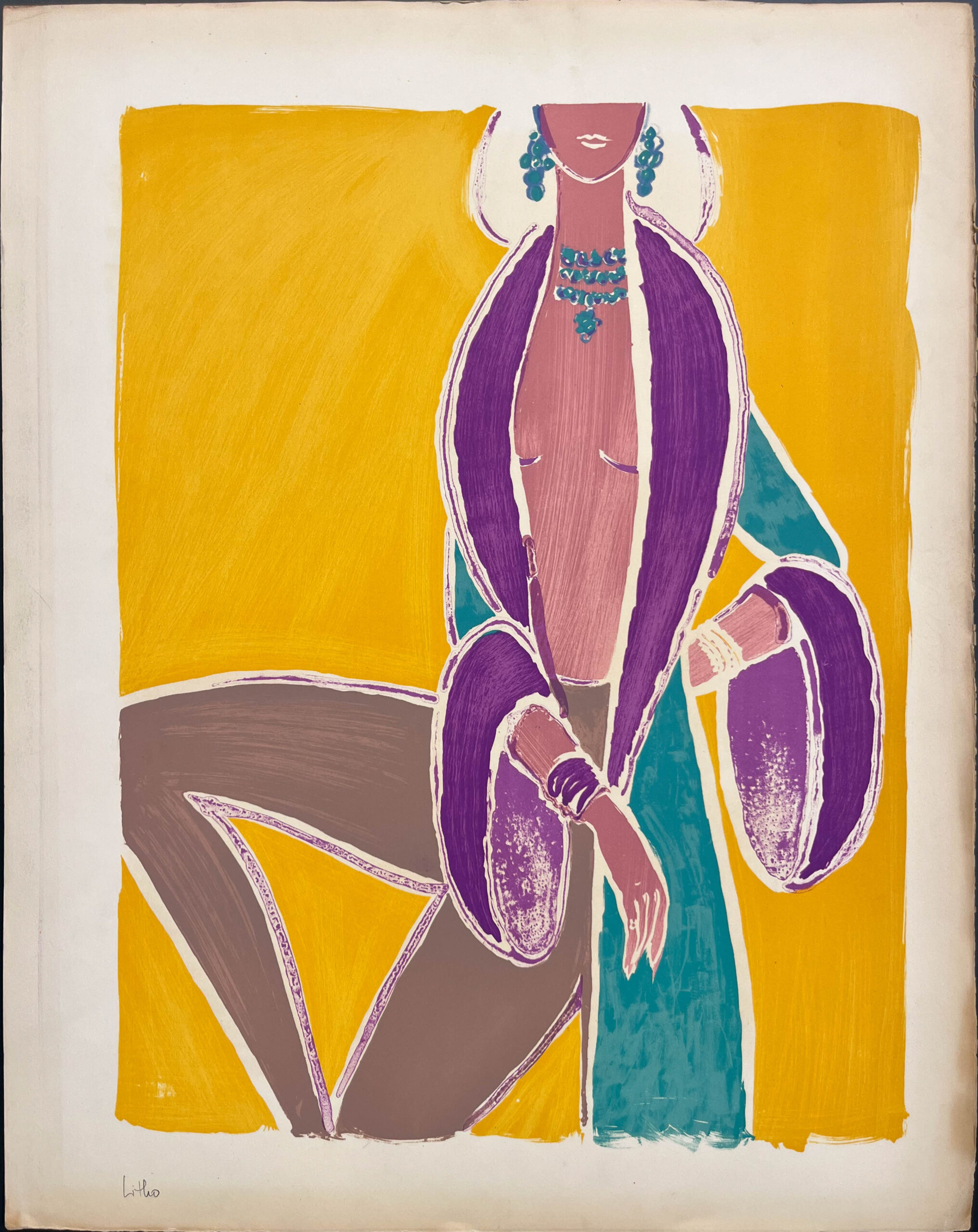 AFFICHES ORIGINALES - Publicité - Les Parisiennes, La Femme au Peignoir – Bernard Villemot – 1971