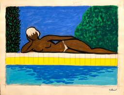 AFFICHES ORIGINALES - Publicité - Maquette Originale, Bergasol, La Piscine – Bernard Villemot  – [1975]