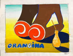 AFFICHES ORIGINALES - Publicité - Maquette Originale, Orangina, Duo de Copines – Bernard Villemot – [1972]