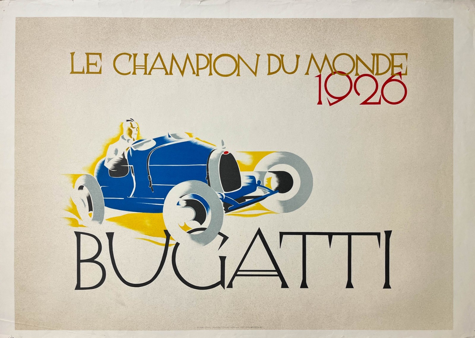 AFFICHES ORIGINALES - Sport - Bugatti – Ernst Dryden – re. 1984