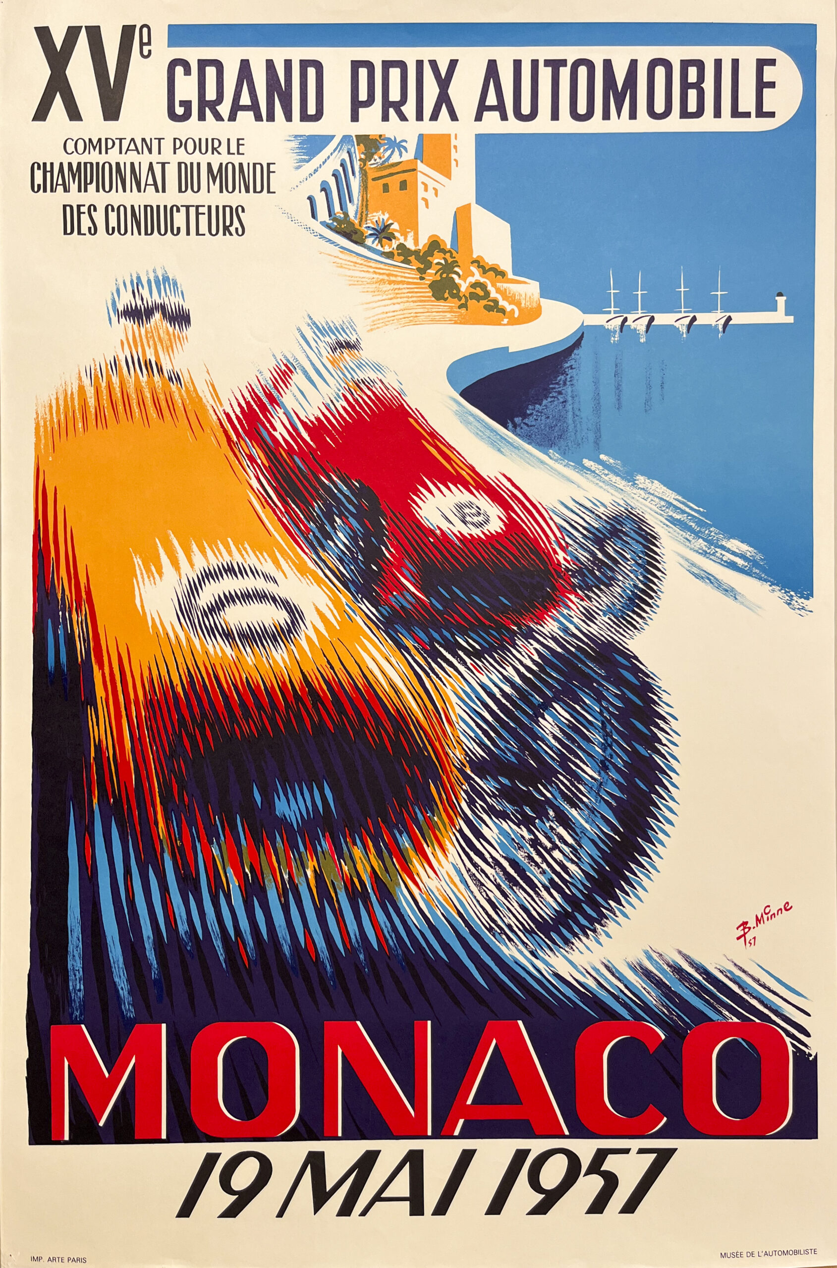 AFFICHES ORIGINALES - Sport - Grand Prix Automobile de Monaco – B. Minne – 1983