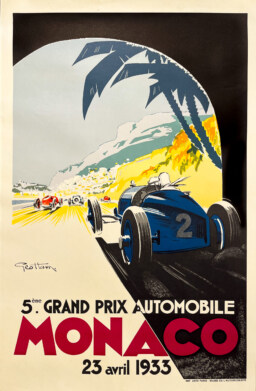 AFFICHES ORIGINALES - Sport - Grand Prix Automobile de Monaco – Géo Ham – re. 1983