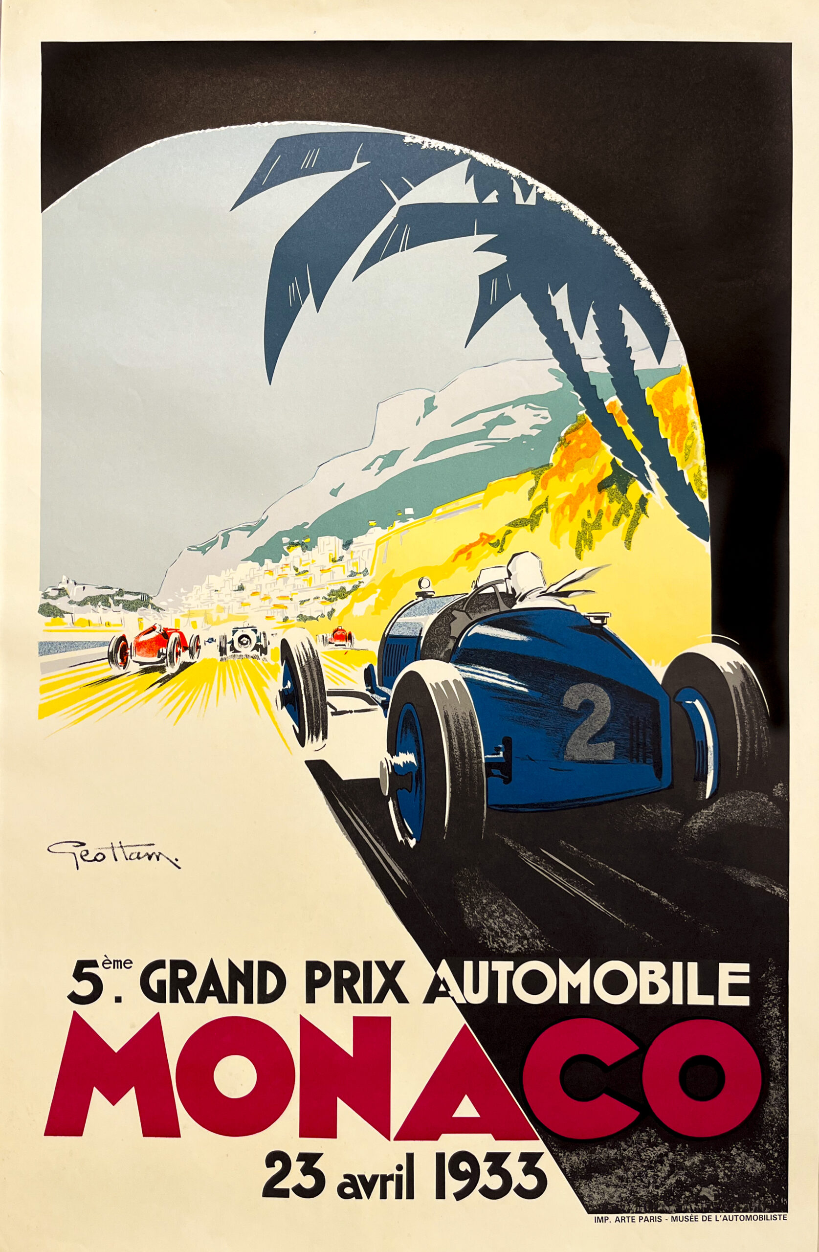 AFFICHES ORIGINALES - Sport - Grand Prix Automobile de Monaco – Géo Ham – re. 1983
