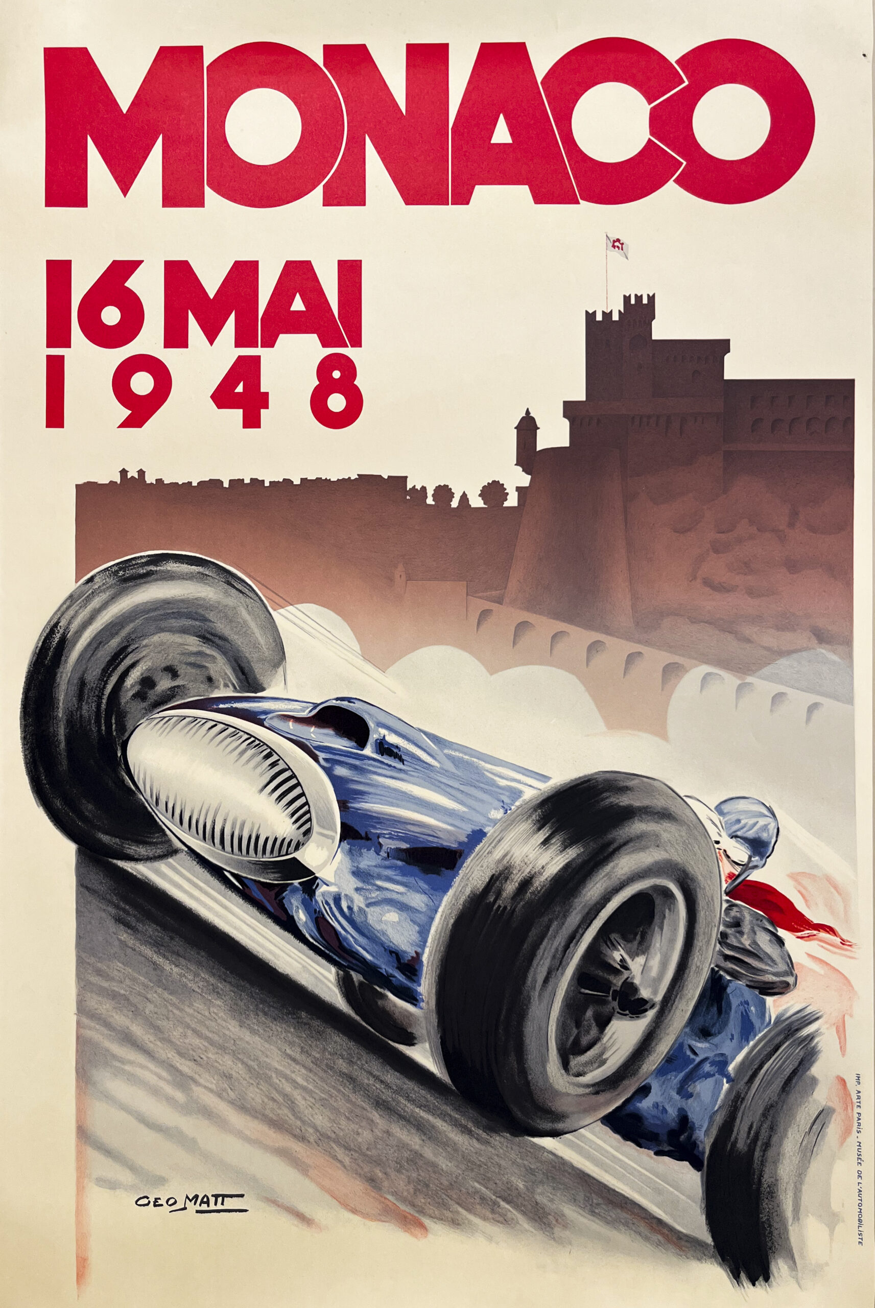 AFFICHES ORIGINALES - Sport - Grand Prix Automobile de Monaco – Géo Matt – 1983