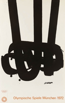 AFFICHES ORIGINALES - Sport - Jeux Olympiques de Munich 1972 – Pierre Soulages – 1972