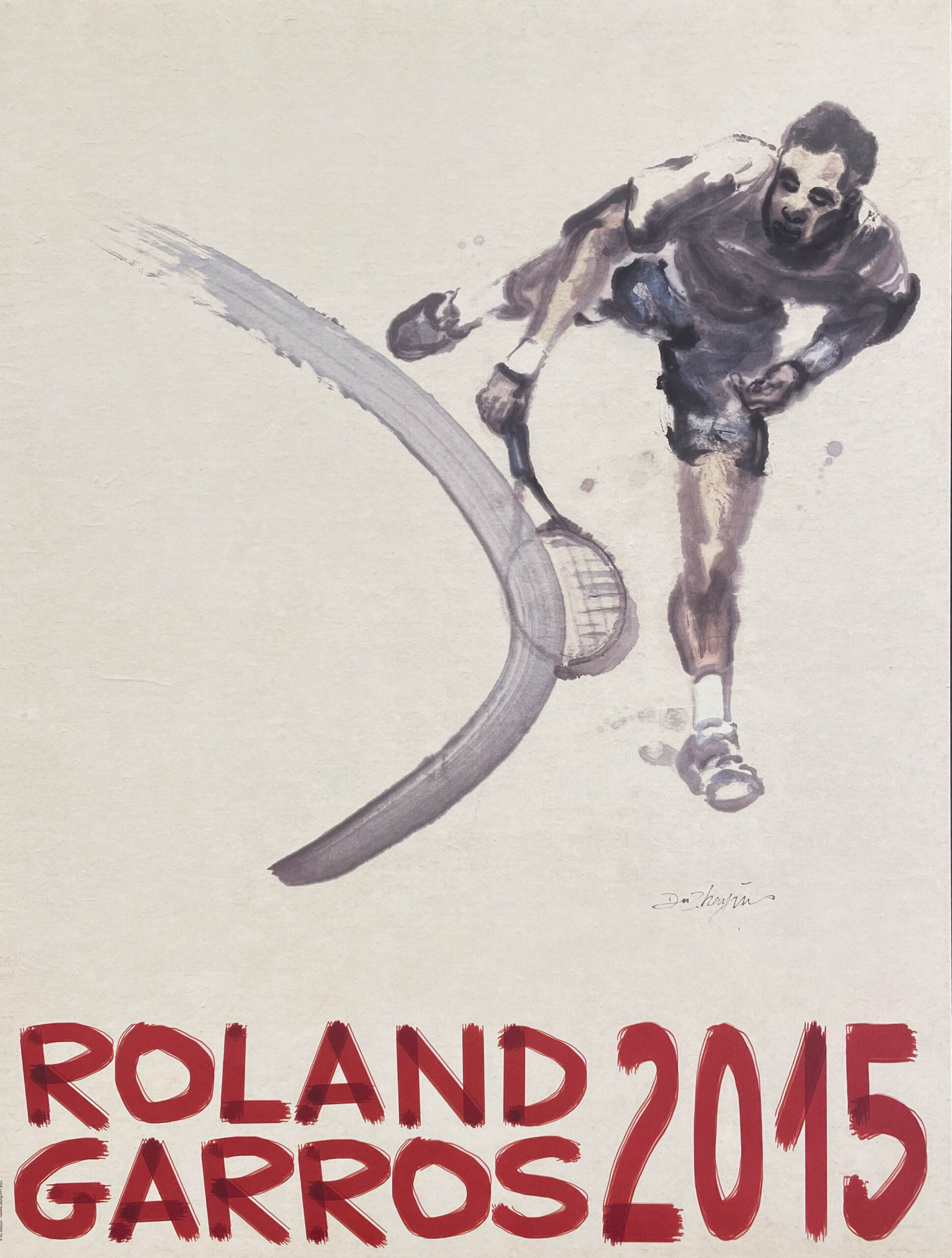 AFFICHES ORIGINALES - Sport - Roland Garros 2015 – D. Zhenjun – 2015
