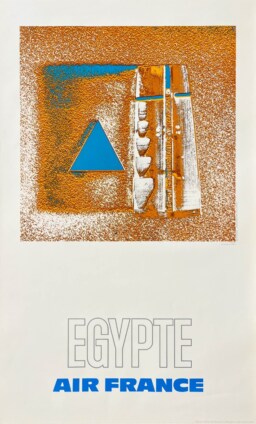 AFFICHES ORIGINALES - Tourisme - Air France, Egypte – Raymond Pagès – 1971