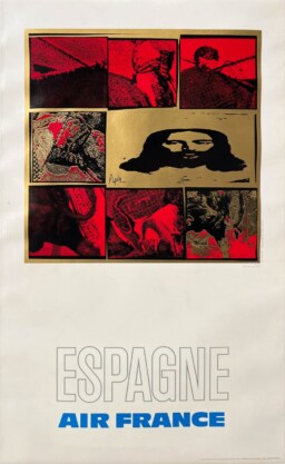 AFFICHES ORIGINALES - Tourisme - Air France, Espagne – Raymond Pagès – 1971