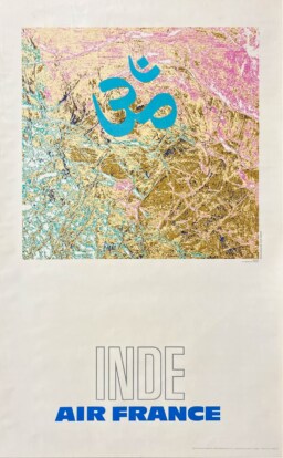 AFFICHES ORIGINALES - Tourisme - Air France, Inde – R. Pagès – 1971