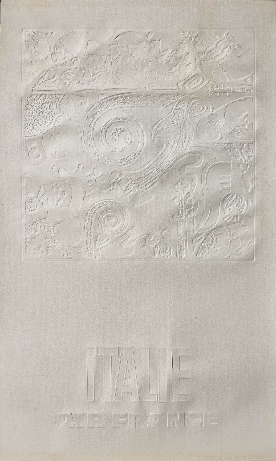 AFFICHES ORIGINALES - Tourisme - Air France, Italie – R. Pagès – 1971