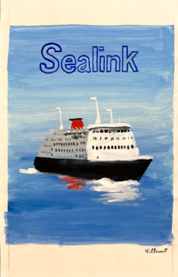 AFFICHES ORIGINALES - Tourisme - Maquette Originale, Le Sealink – Bernard Villemot