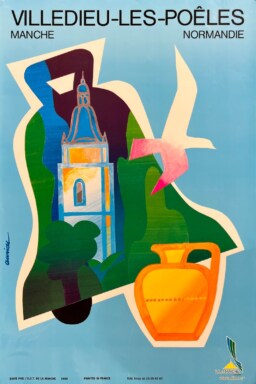AFFICHES ORIGINALES - Tourisme - Villedieu-Les-Poêles, La Manche, Normandie – Auriac – 1988